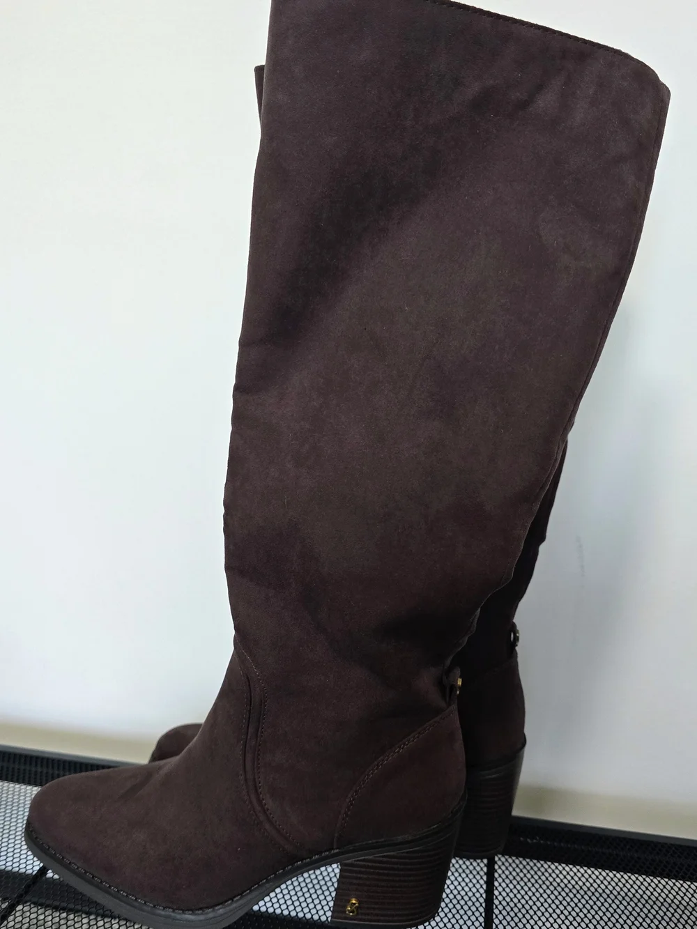 Sam & Libby Dark Brown Suede Over-the-Knee Boots - Never Worn